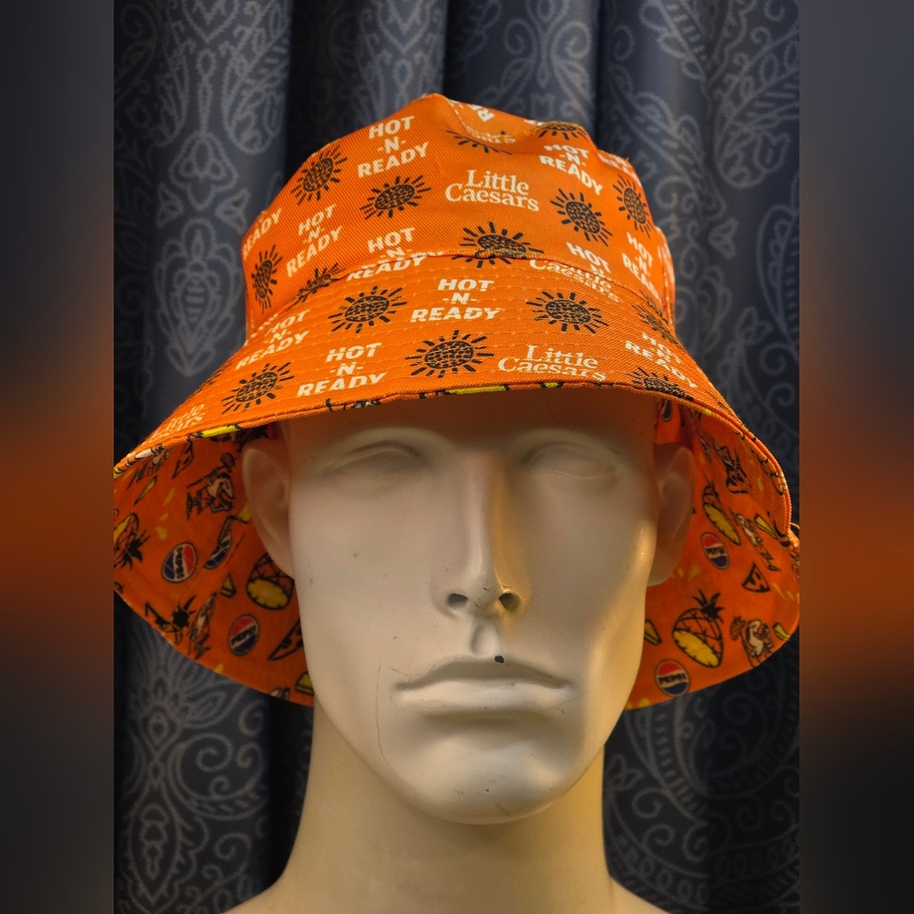 Little Caesars Reversible Bucket Hat Hot-N-Ready Pineapple Pizza Pepsi LE Promo